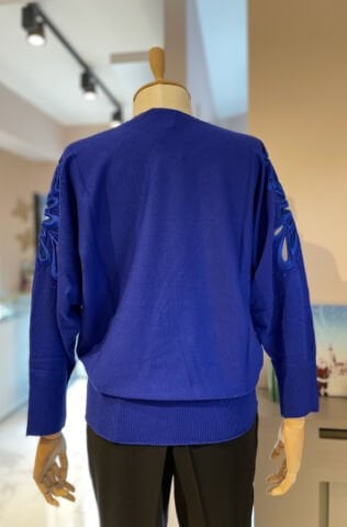 Motifli Yarasa Kol Triko