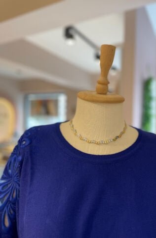 Motifli Yarasa Kol Triko