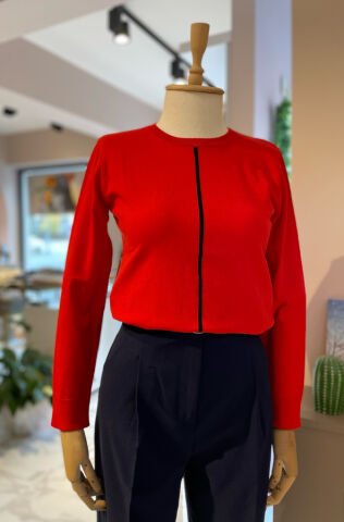 Bisiklet Yaka Uzun Kollu Triko