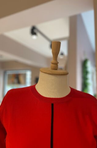 Bisiklet Yaka Uzun Kollu Triko