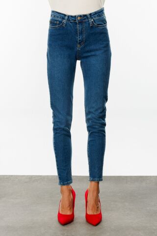 Ekol Beş Cep Dar Paça Kot Pantolon Mavi