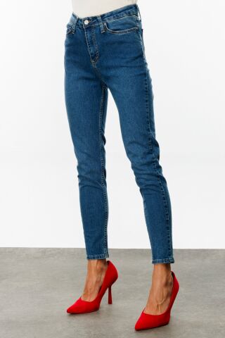 Ekol Beş Cep Dar Paça Kot Pantolon Mavi