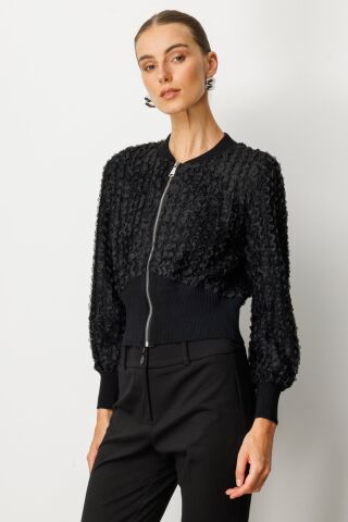 On Kabartmalı Bomber Mont Siyah