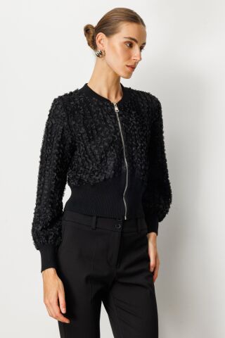 On Kabartmalı Bomber Mont Siyah