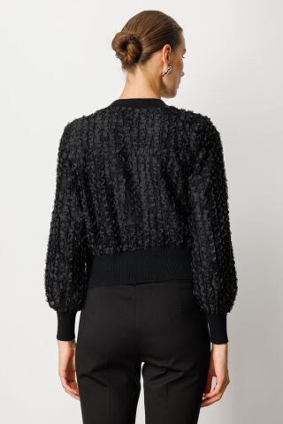 On Kabartmalı Bomber Mont Siyah