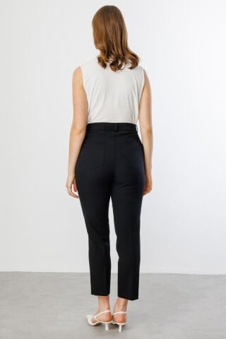 Ekol Beli Lastikli Yan Cep Pantolon Siyah