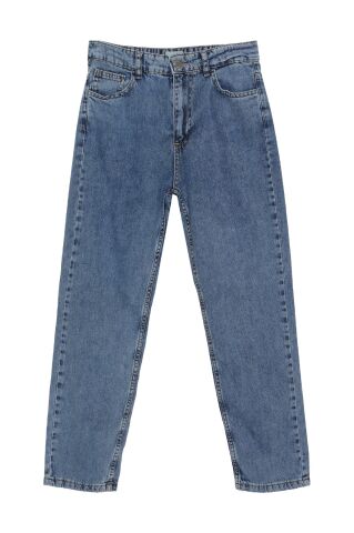 Quzu Mom Jean Açık Mavi