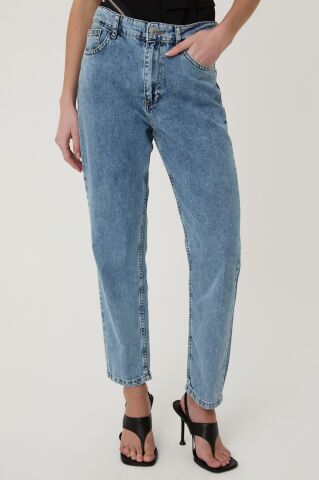 Quzu Mom Jean Açık Mavi