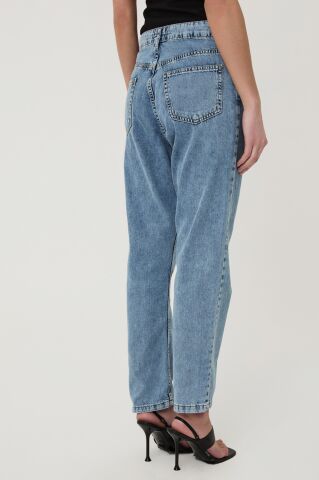 Quzu Mom Jean Açık Mavi