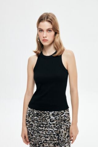 Quzu Geniş Biyeli Atlet Siyah