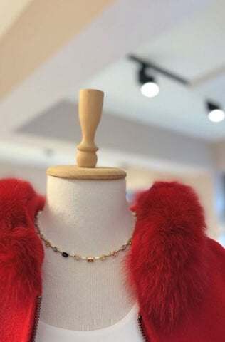 On Fashion Kürk Kapüşonlu Fermuar Detaylı Hırka kırmızı - L