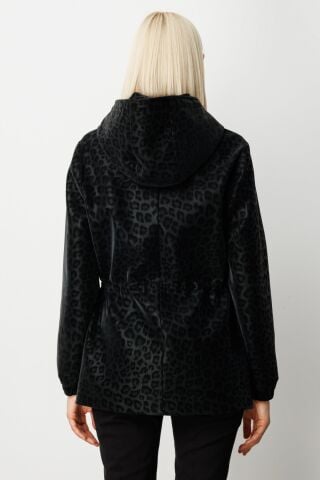 Ekol Kapüşonlu Kapak Cepli Mont Siyah