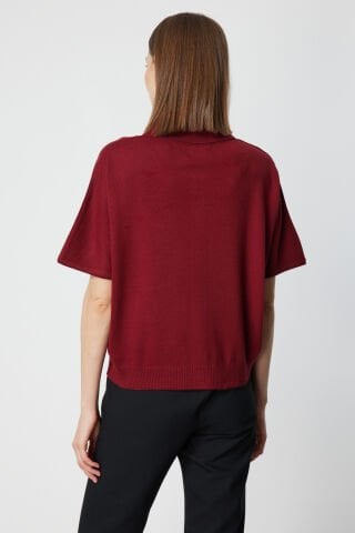 On Zincir İşlemeli Düğmeli Triko Kazak