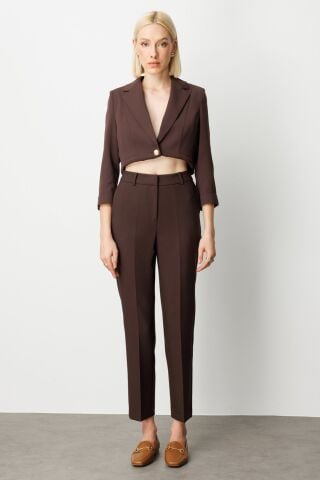 Ekol Yan Cepli Boru Paça Pantolon Kahve