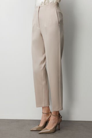 Ekol Düz Kesim Yüksek Bel Pantolon Kum