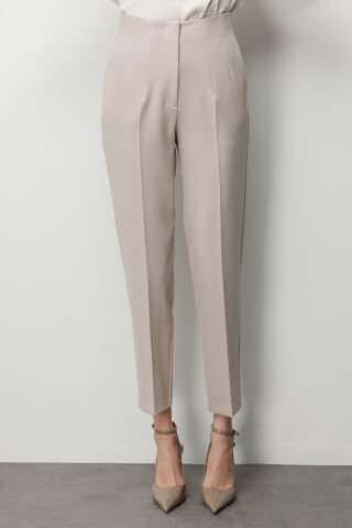 Ekol Düz Kesim Yüksek Bel Pantolon Kum