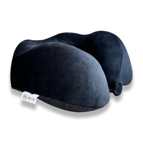 Viscohappy Ortopedik Visco Seyahat Boyun Yastığı                                                                 Hafızalı Sünger, Çıkarılabilir Kılıf (Siyah)