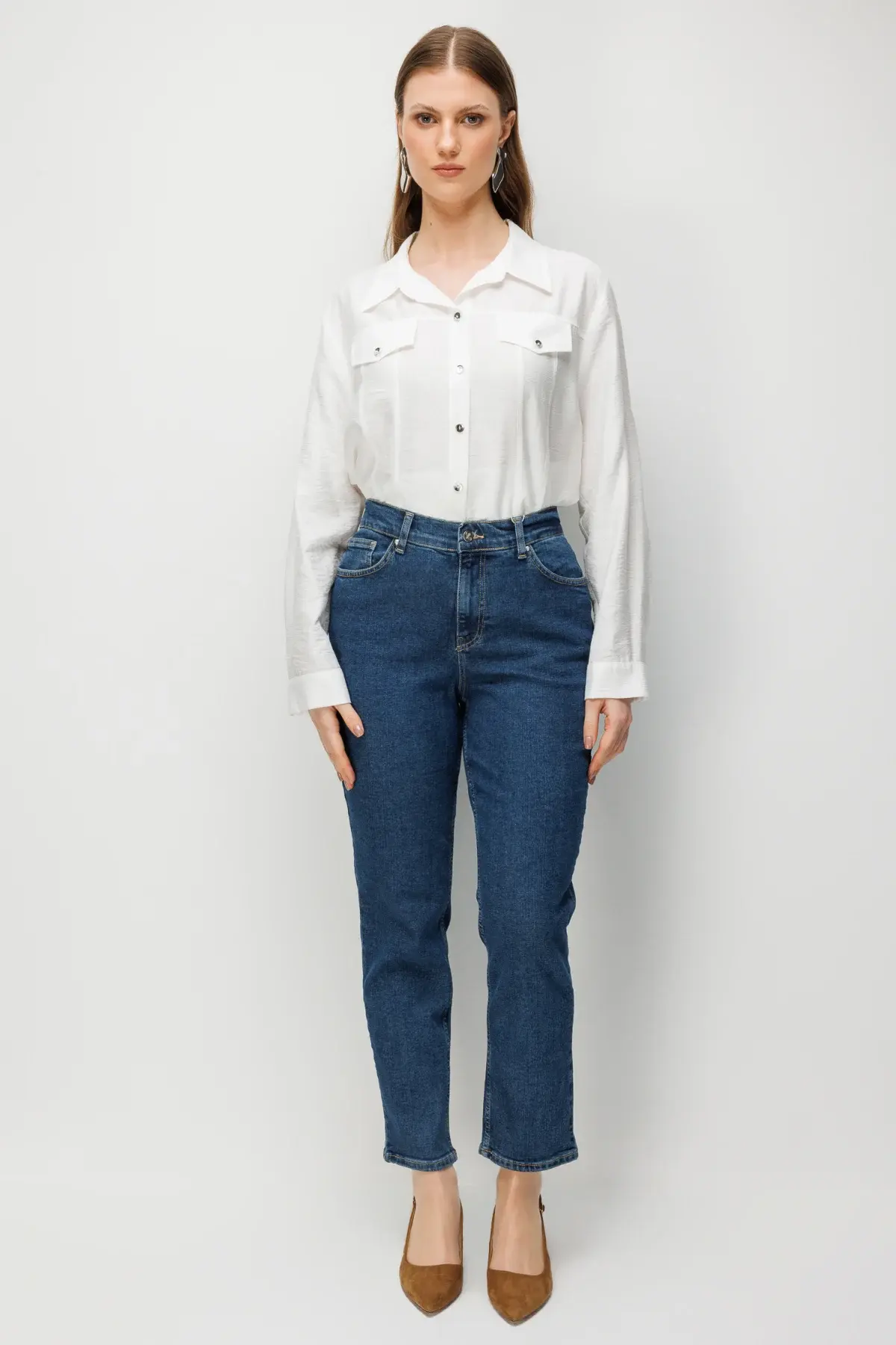 Ekol Beş Cep Dar Paça Kot Pantolon