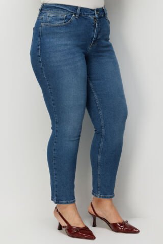 Ekol Beş Cep Dar Paça Kot Pantolon BLUE - 44