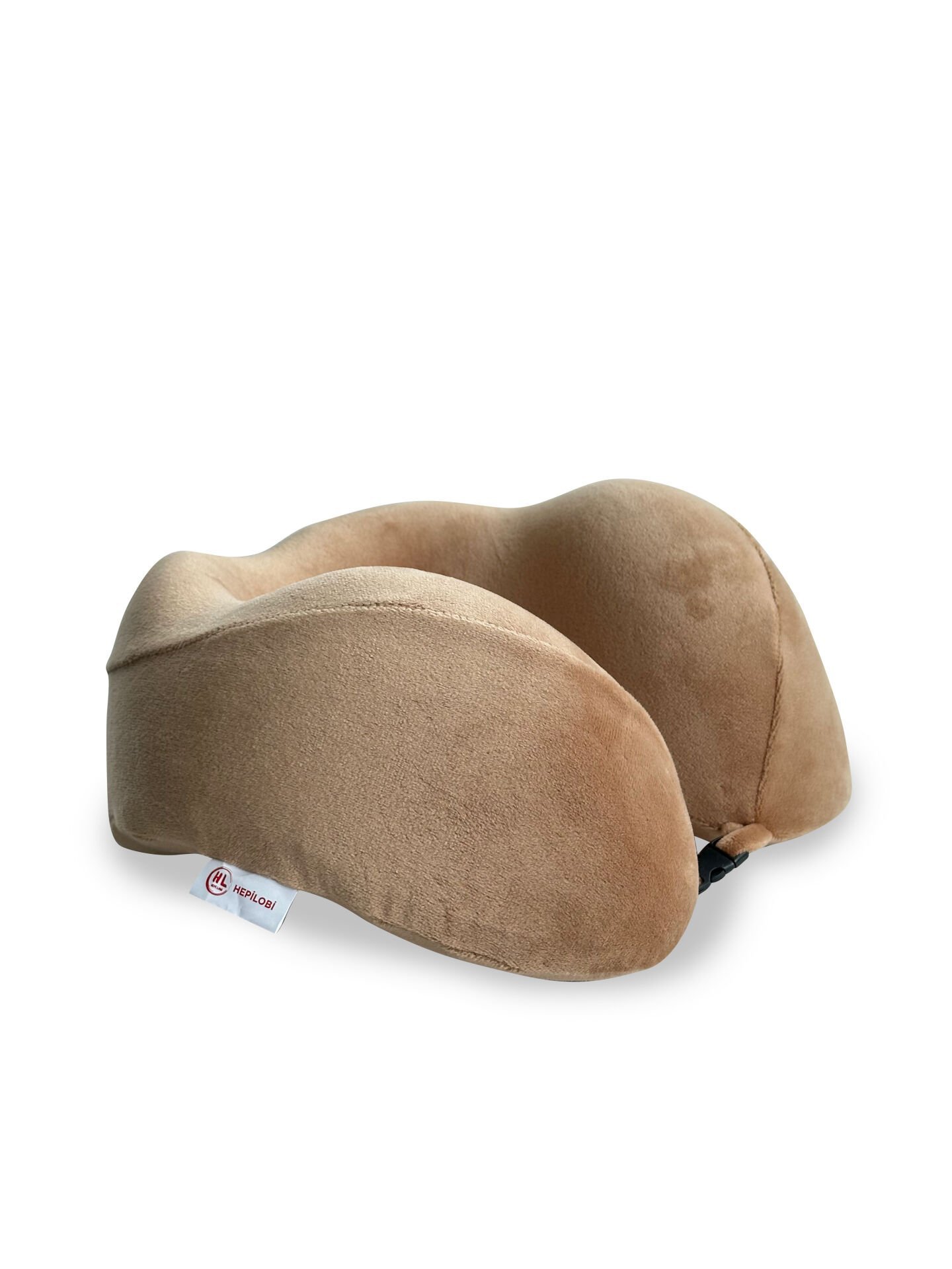VISCOHAPPY Ortopedik Visco Seyahat Boyun Yastığı                                                                 Hafızalı Sünger, Çıkarılabilir Kılıf (CAMEL)