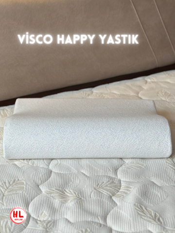 VİSCOHAPPY Boyun Destekli Medikal Ortopedik Exclusive %100 Visco Yastık 50x32x10-8 Cm BASİC