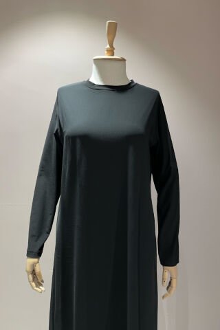 Astarlı Uzun Siyah Elbise