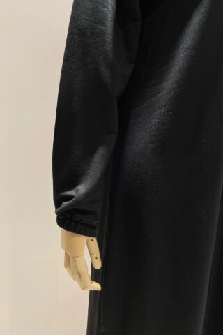 Lastik Kol Detay Tunik Siyah