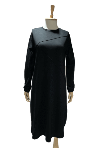 Lastik Kol Detay Tunik Siyah