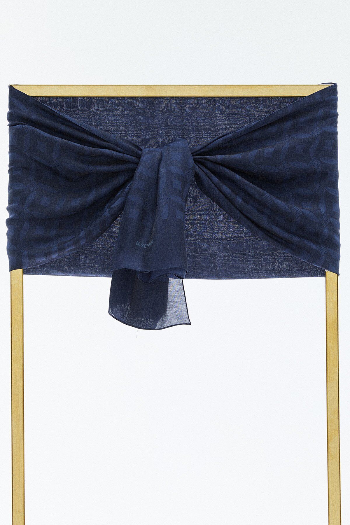 Setrms Amblem Detaylı Şal Lacivert