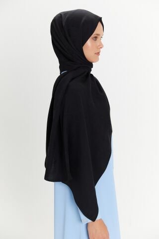Setrms Logolu Jakarlı Modern Şal Vizon SİYAH