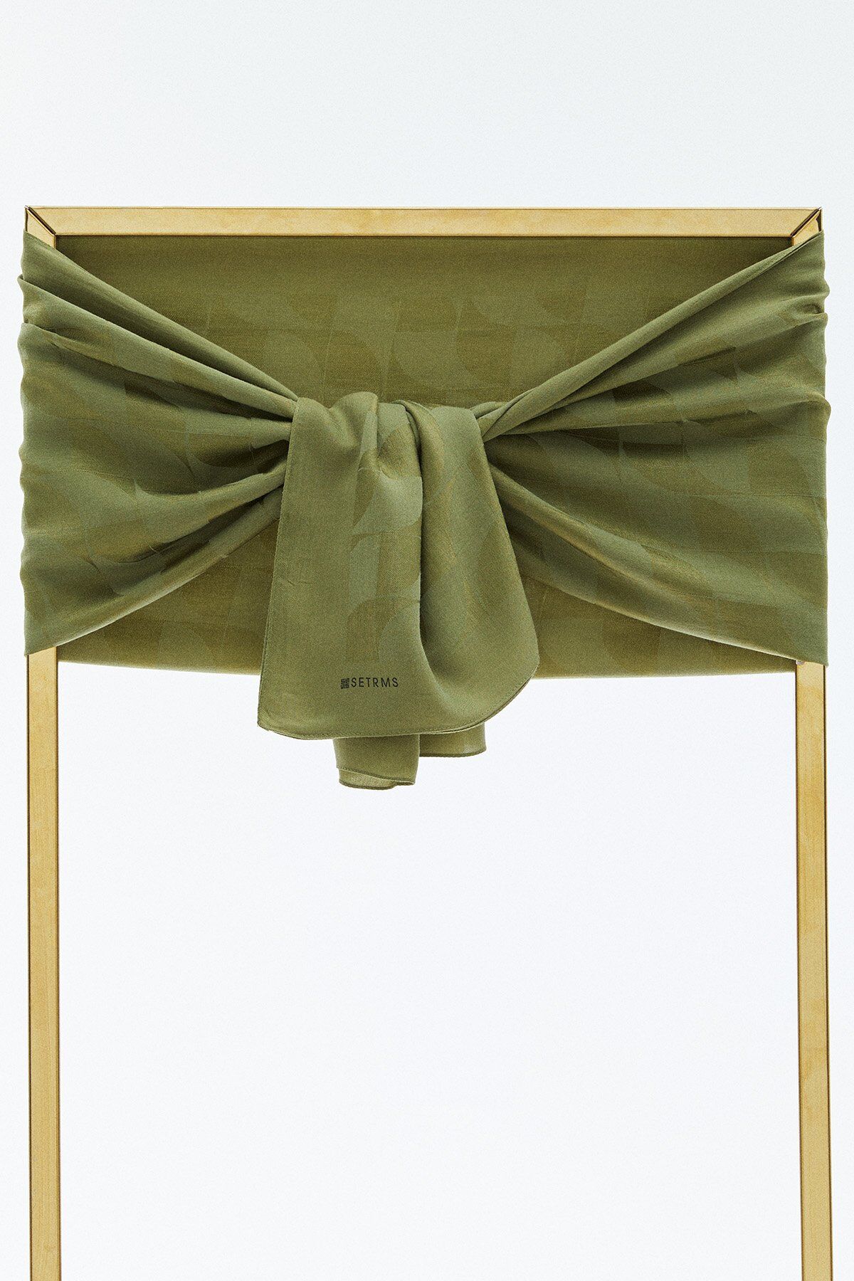 Setrms Desenli Jakarlı Şal Olive