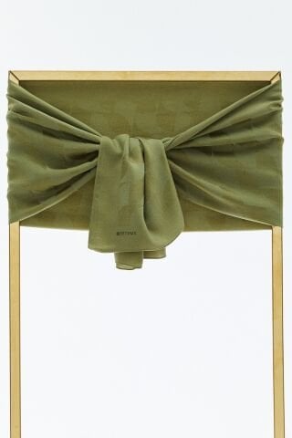 Setrms Desenli Jakarlı Şal Olive