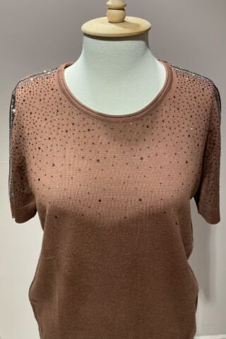 Taş İşlemeli Triko