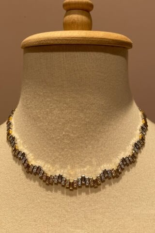 Özel Tasarım Gold Gümüş Geçişli Kolye