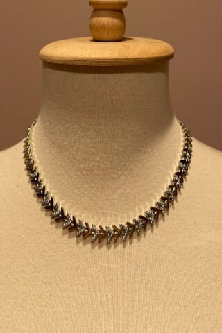 Özel Tasarım Gold Gümüş Geçişli Kolye