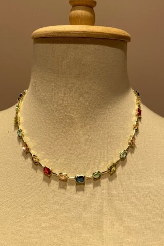 Renk Geçişli Gold Kolye