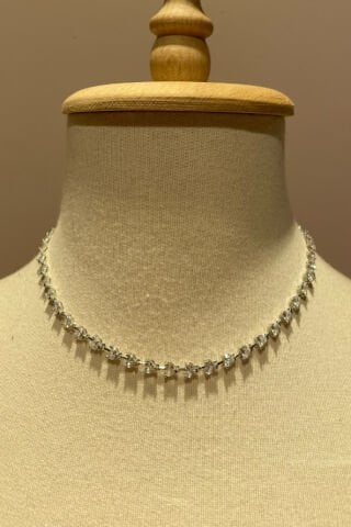 Kalp Desenli Su Yolu Kolye Gümüş