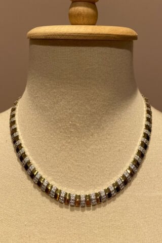 Özel Tasarım Gold Gümüş Geçişli Kolye