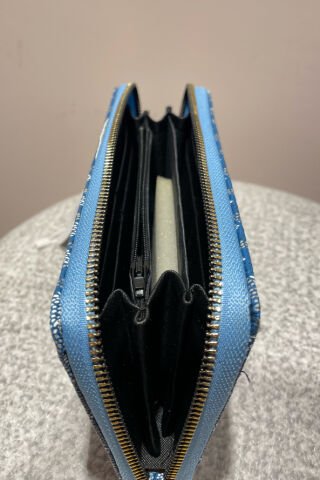 Desenli Cüzdan Mavi