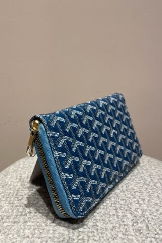 Desenli Cüzdan Mavi