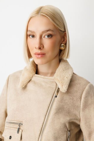 Ekol Peluşlu Güderi Mont Kum