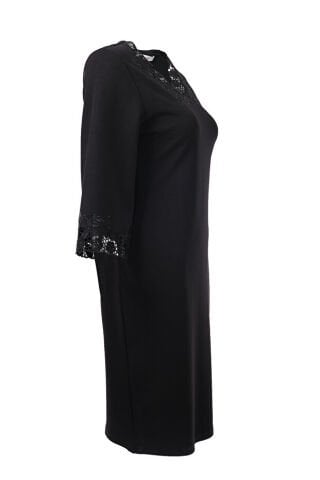 Ekol Dantelli Midi Elbise