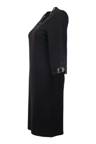 Ekol Dantelli Midi Elbise