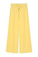 Quzu Beli Lastikli Bol Paça Pantolon Sarı